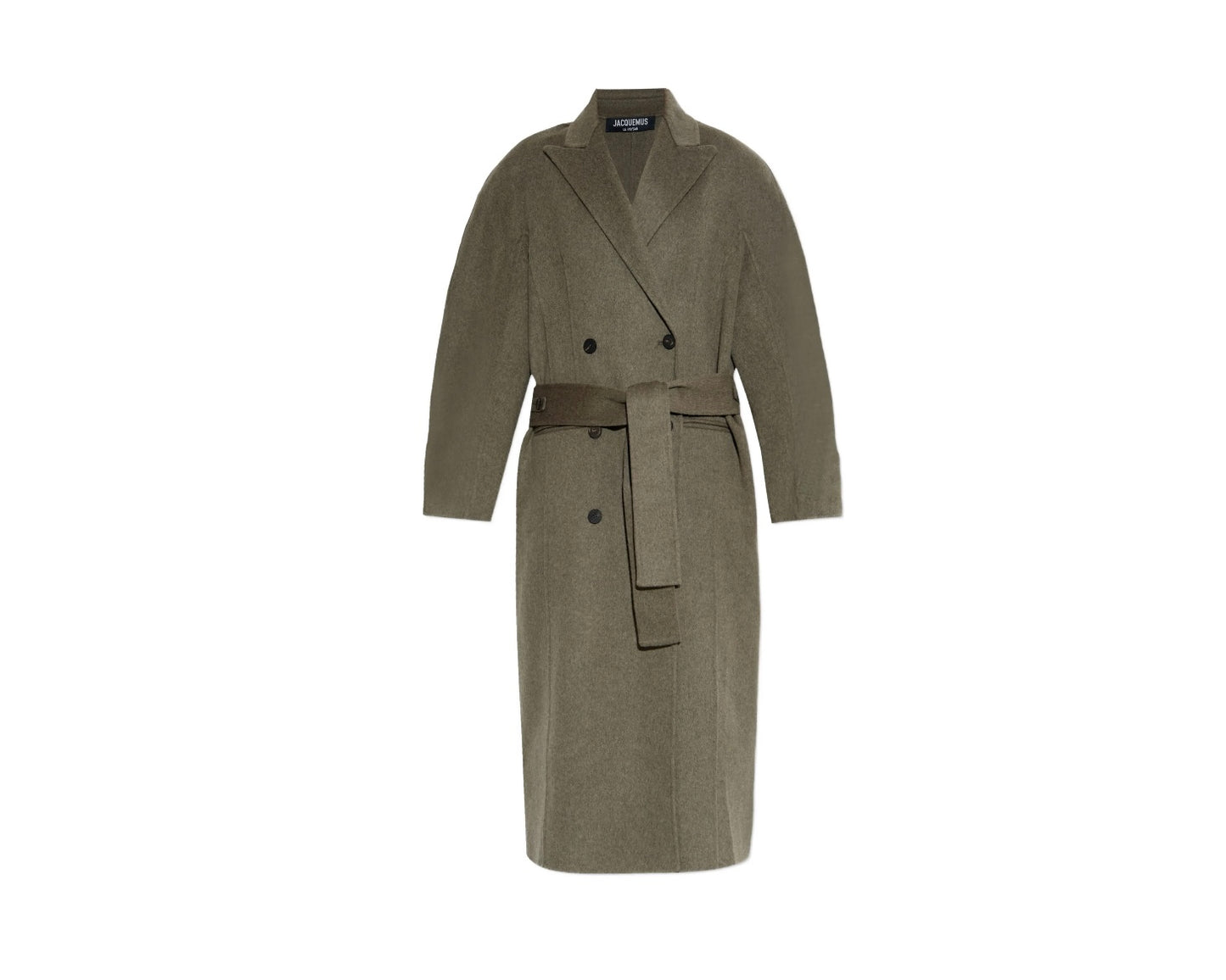 Jacquemus curved jacket for men belted coat