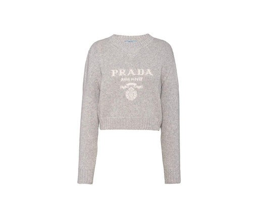 Prada
logo-intarsia cashmere jumper