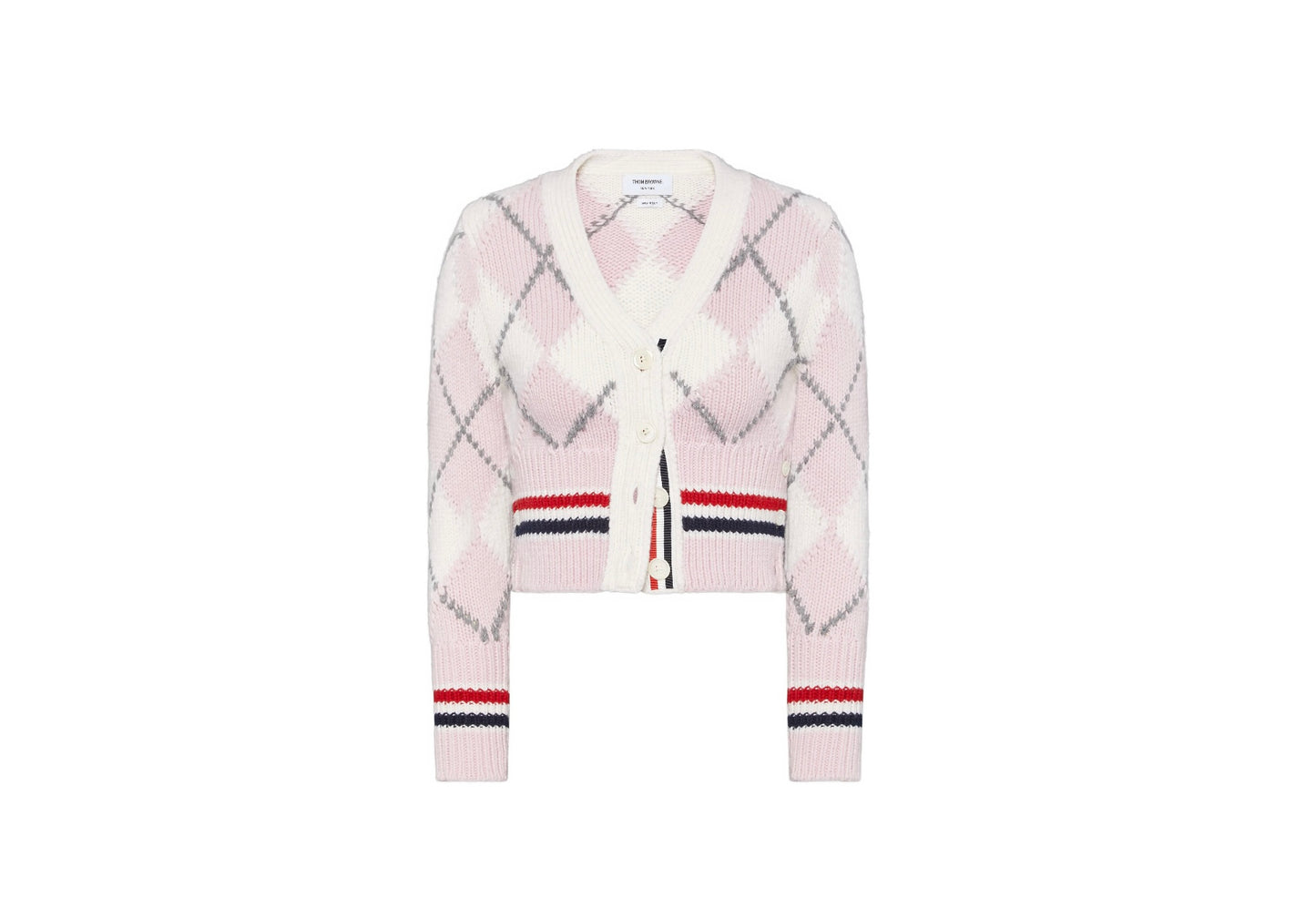 Thom Browne
argyle-intarsia merino-wool cardigan
