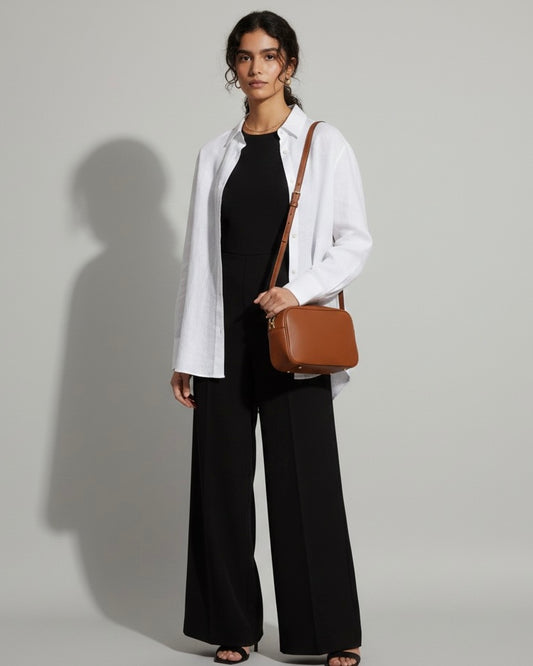 Boxy Leather Crossbody