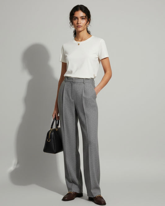Wool-blend Tailored Trousers