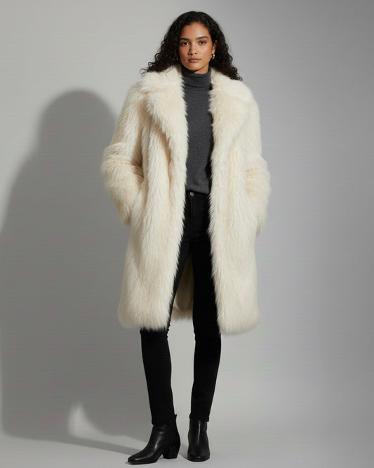 Faked fur coat