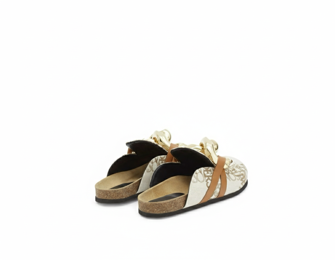 JW ANDERSON Chain logo grid mules